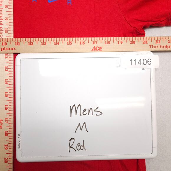 Nike Air Tee Graphic Casual Pullover Short Sleeve T Shirt Mens Size M Red - Picture 7 of 9